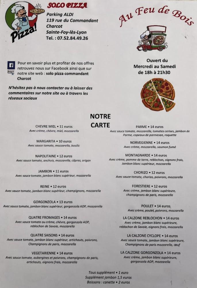 Solo Pizza - Menu Image 1