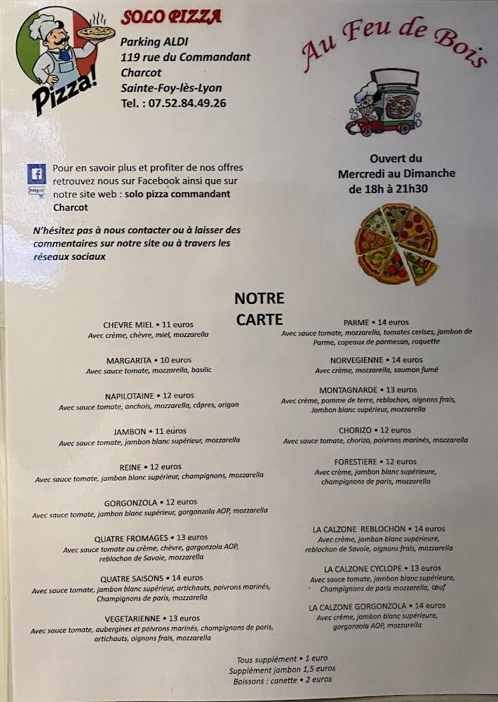 Solo Pizza - Menu Image 2