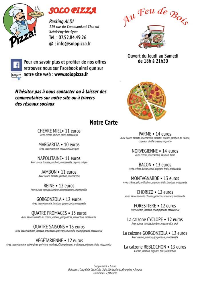 Solo Pizza - Menu Image 3